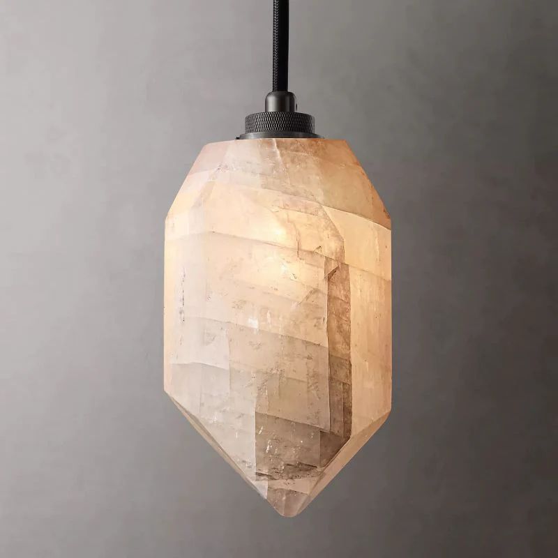 Harlow Chiseled Calcite Pendant Light