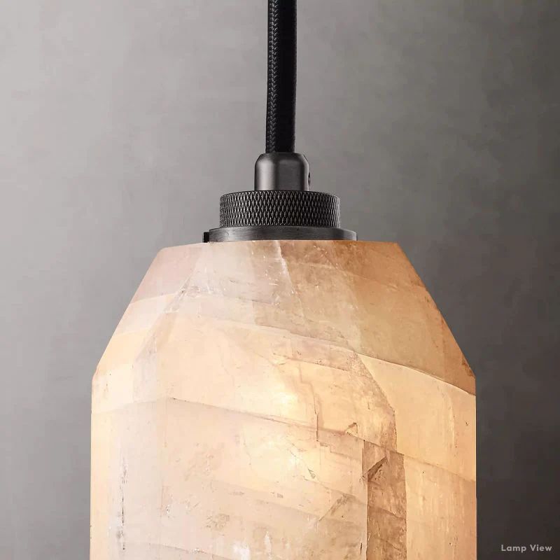 Harlow Chiseled Calcite Pendant Light