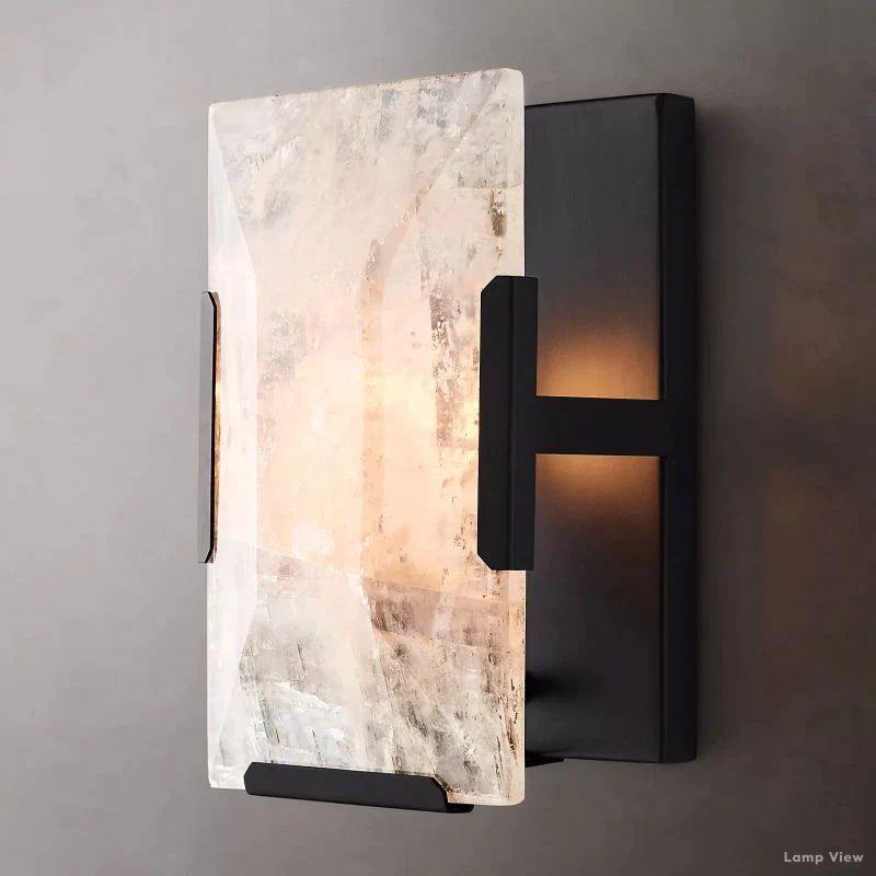 Harlow Chiseled Calcite Wall Sconce