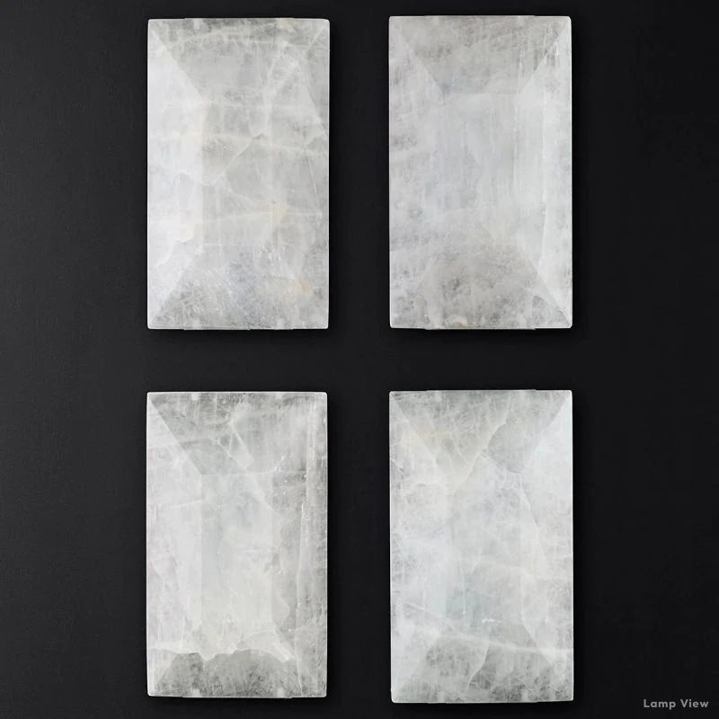 Harlow Mitered Calcite Triple Wall Sconce