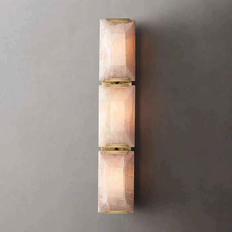 Harlow Chiseled Calcite Triple Wall Sconce