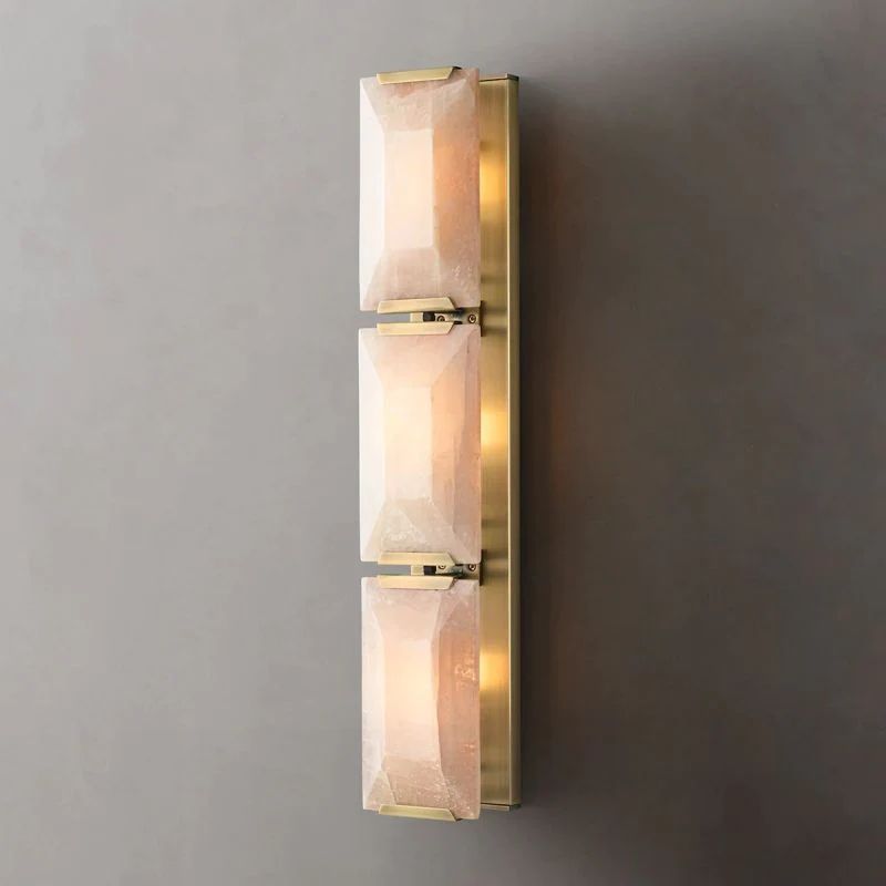Harlow Chiseled Calcite Triple Wall Sconce