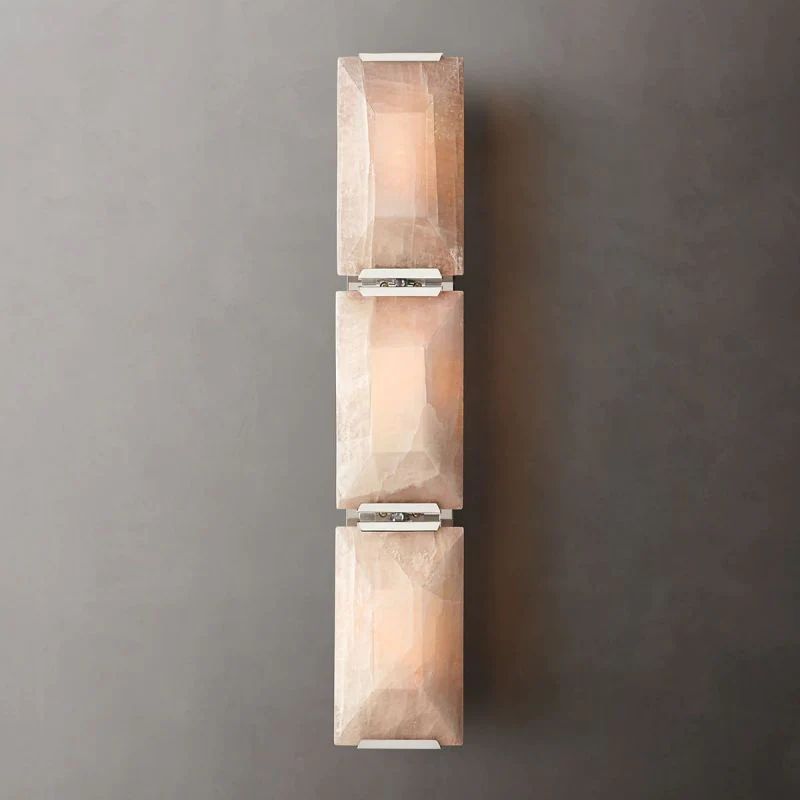 Harlow Chiseled Calcite Triple Wall Sconce