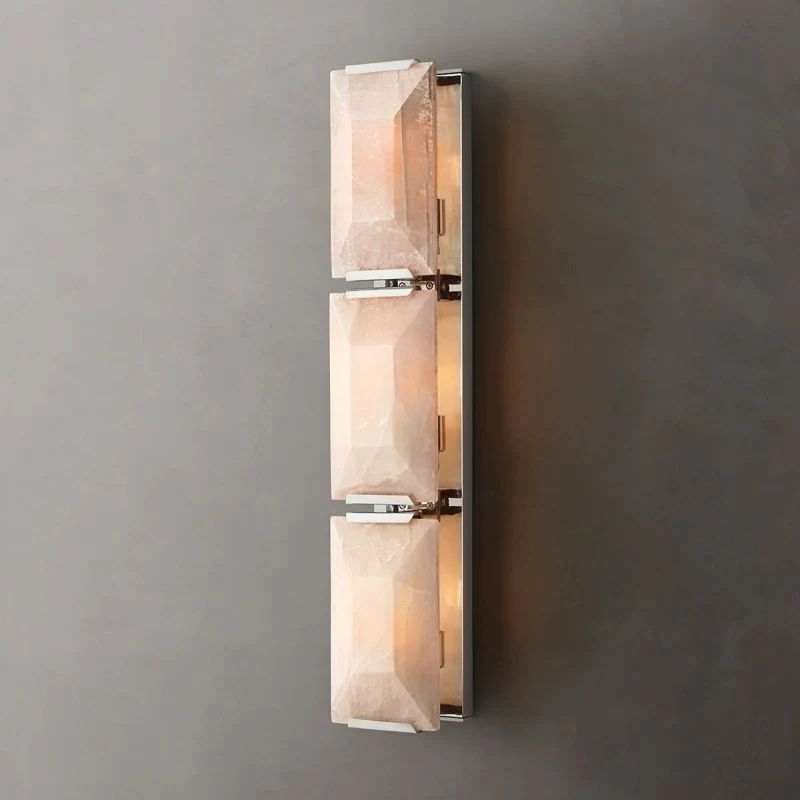 Harlow Chiseled Calcite Triple Wall Sconce