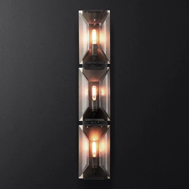 Harlow Chiseled Crystal Triple Wall Sconce