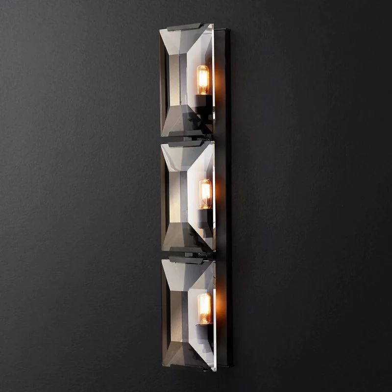 Harlow Chiseled Crystal Triple Wall Sconce