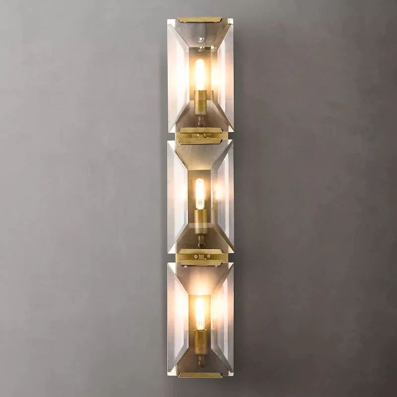 Harlow Chiseled Crystal Triple Wall Sconce