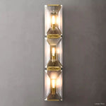 Harlow Mitered Crystal Triple Wall Sconce