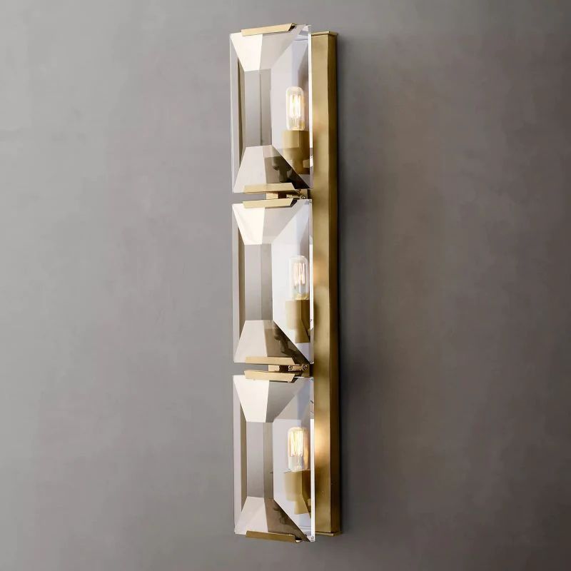 Harlow Chiseled Crystal Triple Wall Sconce