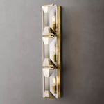 Harlow Mitered Crystal Triple Wall Sconce