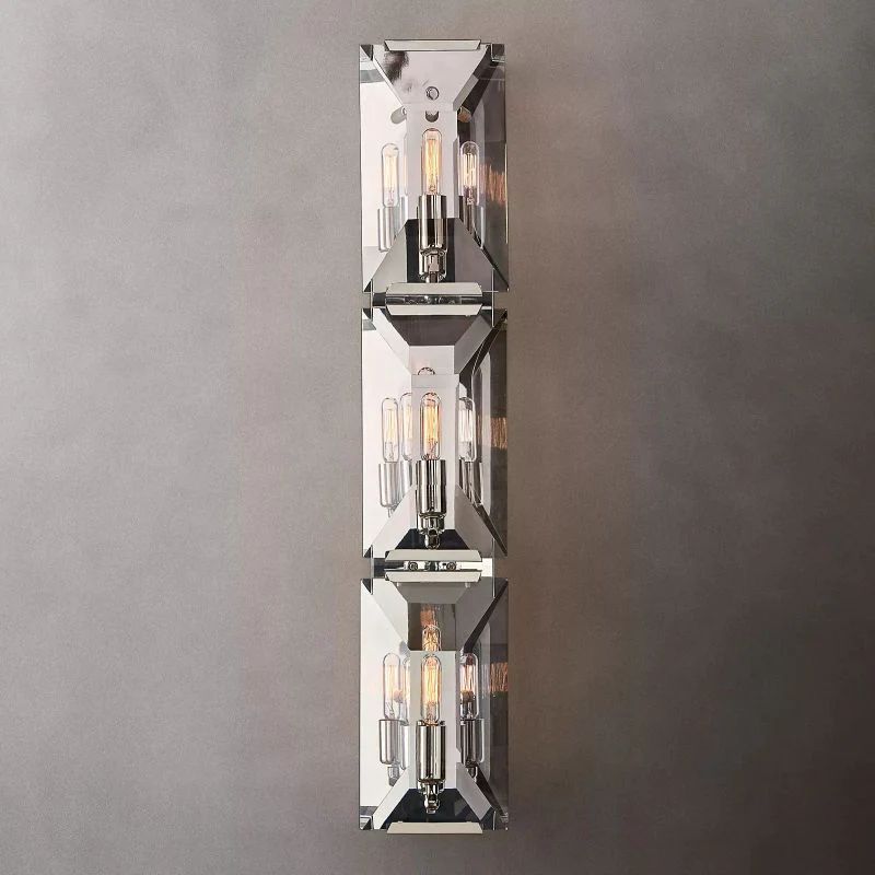 Harlow Chiseled Crystal Triple Wall Sconce