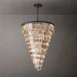 Odeon Layered Crystal Helix Chandelier