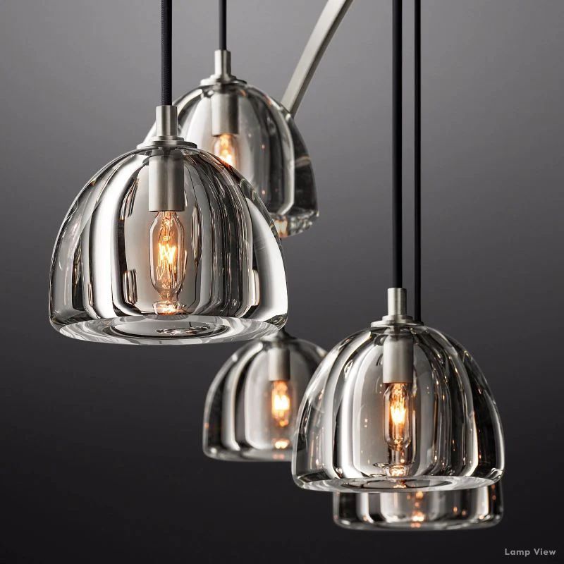Hemisphere Domed Crystal Round Chandelier 60"