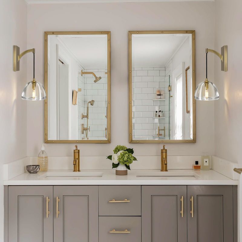 Hemisphere Domed Crystal Wall Sconce