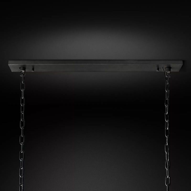 Harlow Chiseled Calcite Rectangle Chandelier 74"