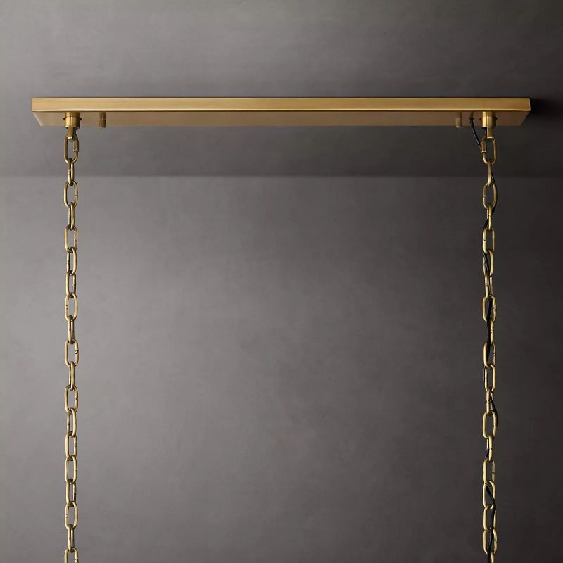 Harlow Chiseled Calcite Rectangle Chandelier 42"
