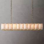 Harlow Chiseled Calcite Rectangle Chandelier 74"