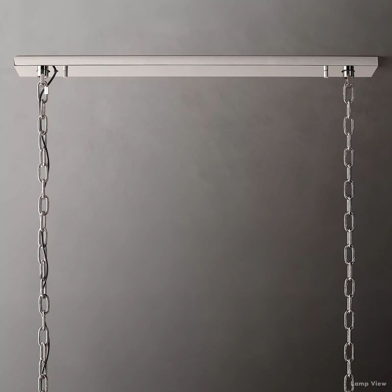Harlow Mitered Crystal Rectangle Chandelier 54"