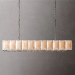 Harlow Chiseled Calcite Rectangle Chandelier 74"