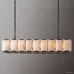 Harlow Mitered Calcite Rectangle Chandelier 62"