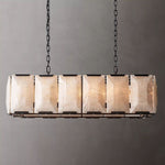 Harlow Chiseled Calcite Rectangle Chandelier 42"
