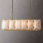 Harlow Chiseled Calcite Rectangle Chandelier 42"