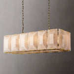 Harlow Chiseled Calcite Rectangle Chandelier 42"