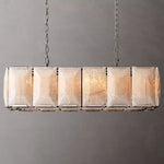 Harlow Chiseled Calcite Rectangle Chandelier 42"