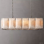 Harlow Mitered Calcite Rectangle Chandelier 42"