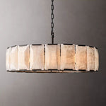 Harlow Chiseled Calcite Round Chandelier 43"