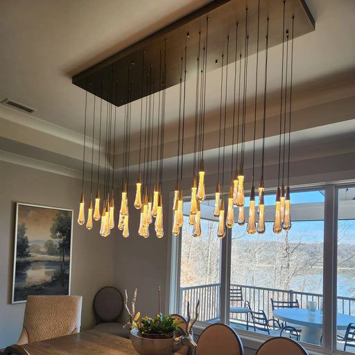 Soltaire Cascading Crystal Linear Chandelier