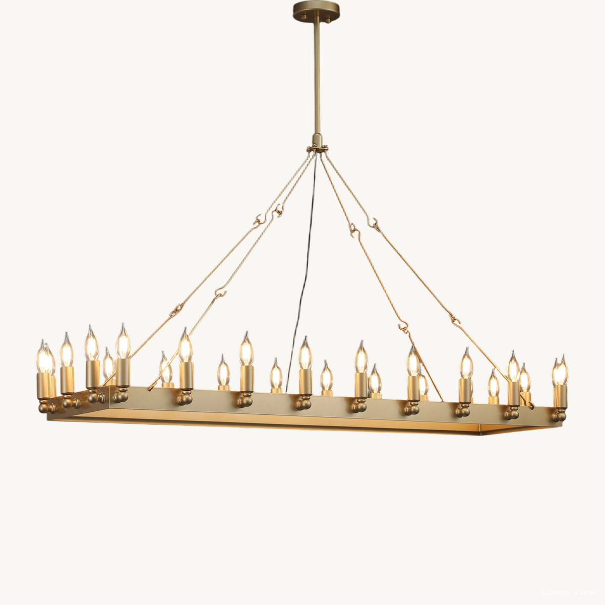 Camino Vintage Structural Rectangle Chandelier 52"