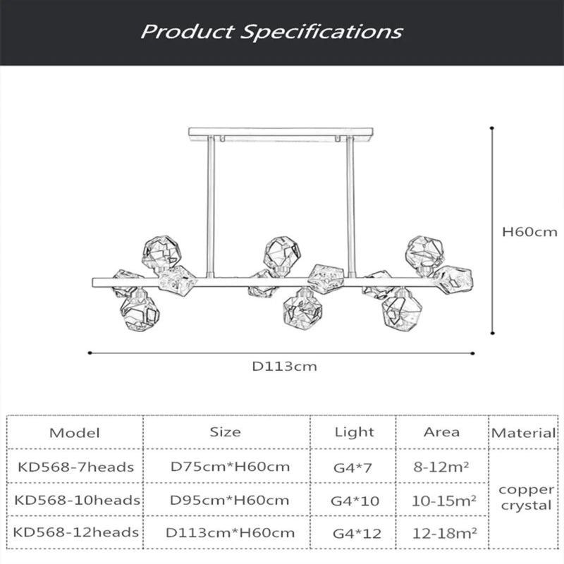Angle Linear Chandelier
