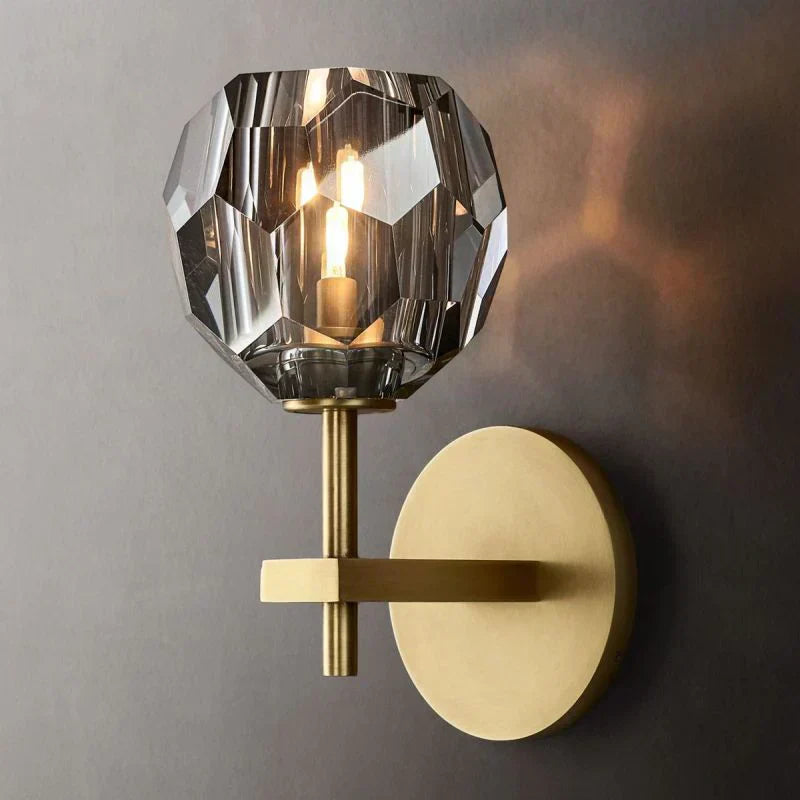 Boule Geometric Cristal Short Wall Sconce