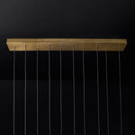 Aquitaine Conical Brass Linear Chandelier 72"