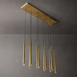 Aquitaine Conical Brass Linear Chandelier 48"