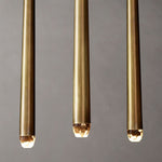Aquitaine Conical Brass Linear Chandelier 72"