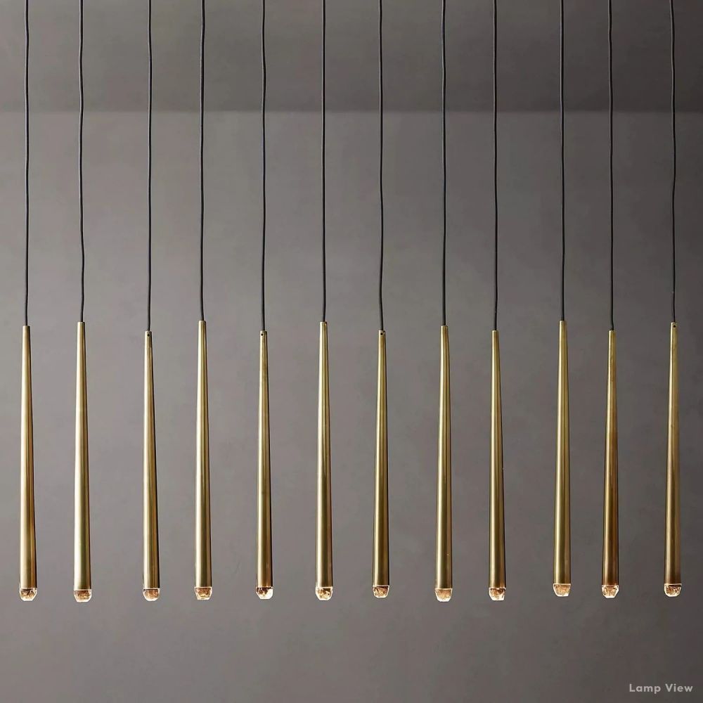 Aquitaine Conical Form Linear Chandelier 60"