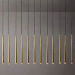 Aquitaine Conical Brass Linear Chandelier 60"