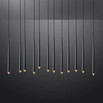 Aquitaine Conical Brass Linear Chandelier 60"