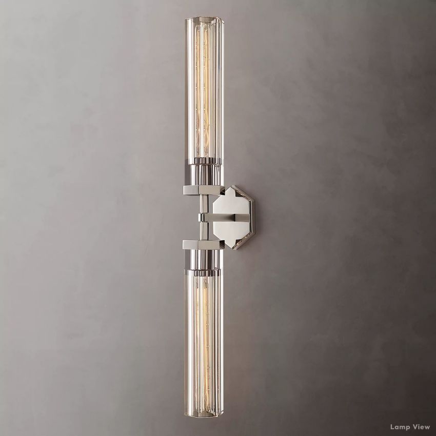 Lambert Hexagonal Shade Double Wall Sconce
