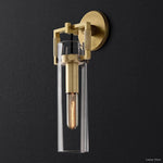 Machinist Glass Cylinder Wall Sconce