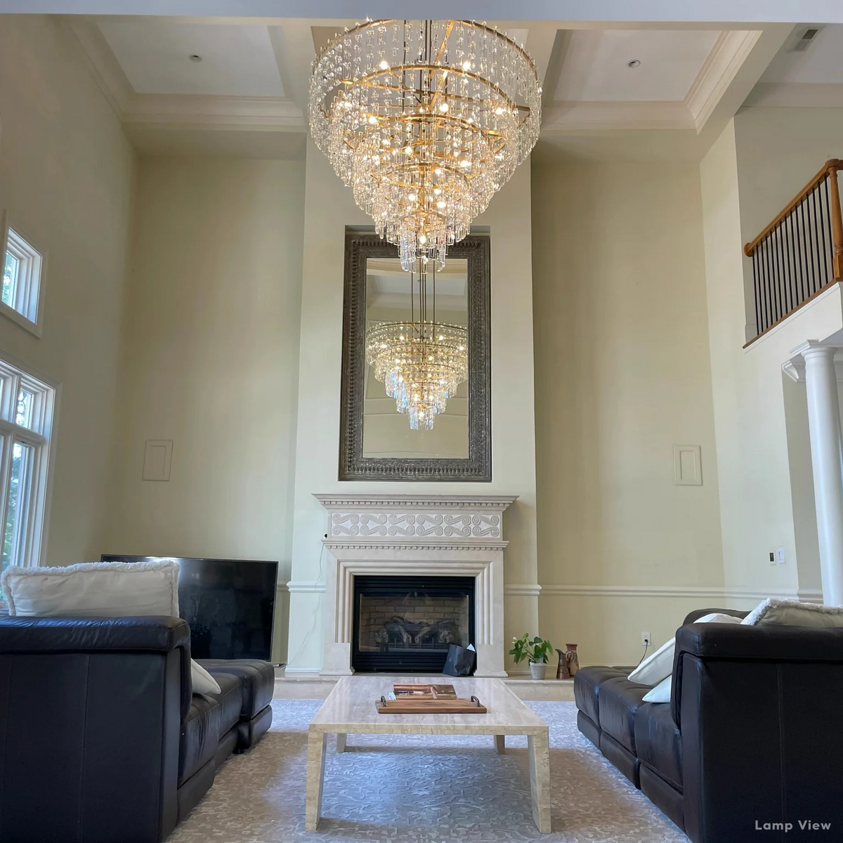 Marignan Chain Crystal Tiered Round Chandelier 48"