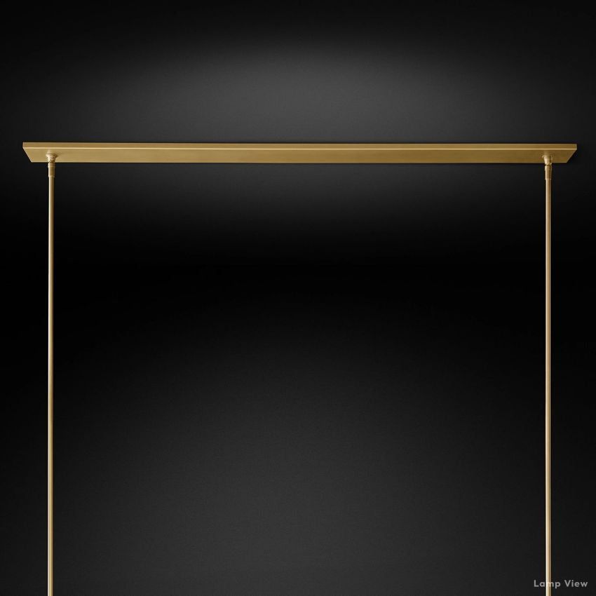 Ravelle Clear Glass Linear Chandelier 73"