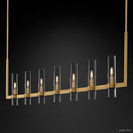 Ravelle Clear Glass Linear Chandelier 59"