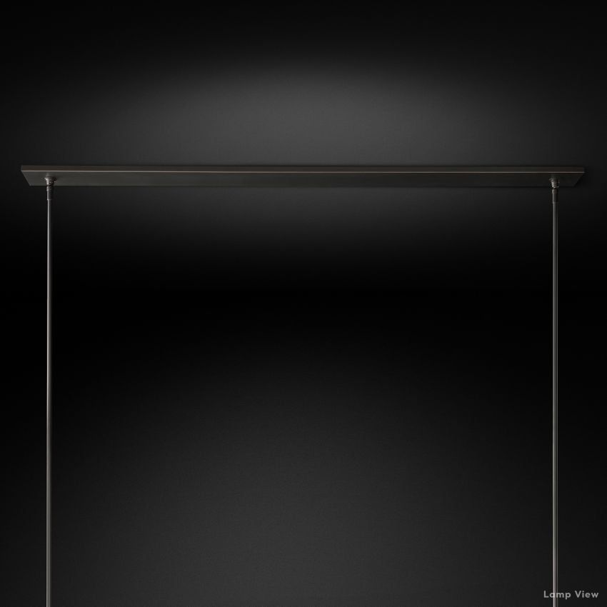 Ravelle Clear Glass Linear Chandelier 73"