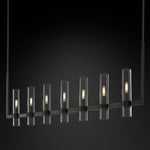 Ravelle Clear Glass Linear Chandelier 59"