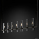 Ravelle Clear Glass Linear Chandelier 59"