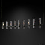 Ravelle Clear Glass Linear Chandelier 73"