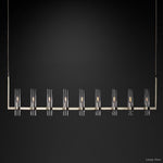 Ravelle Clear Glass Linear Chandelier 73"